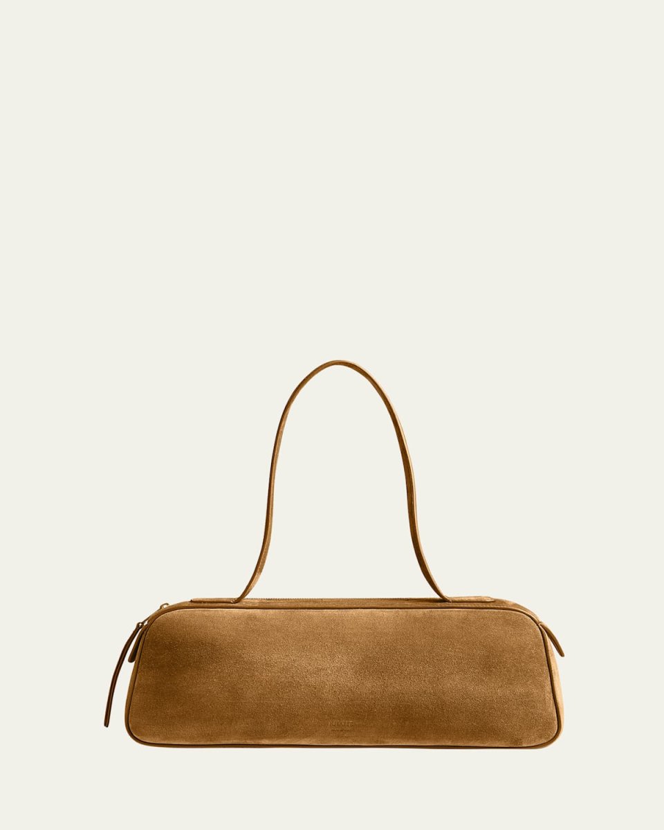Simona Zip Suede Shoulder Bag